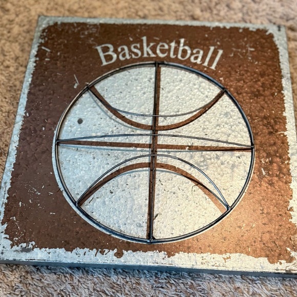 Other - 🏀 Rustic Basketball Metal Wall Decor | Kids Room • Sports Room • Man Cave